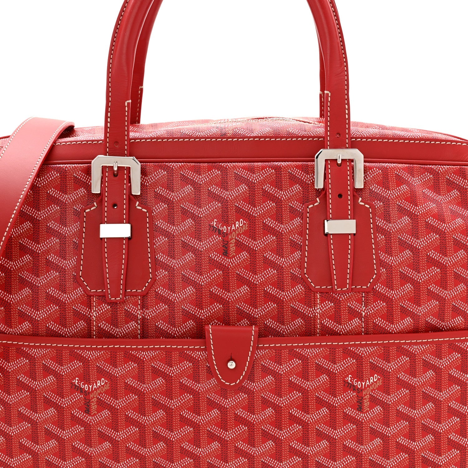Goyardine Ambassade MM Briefcase Red