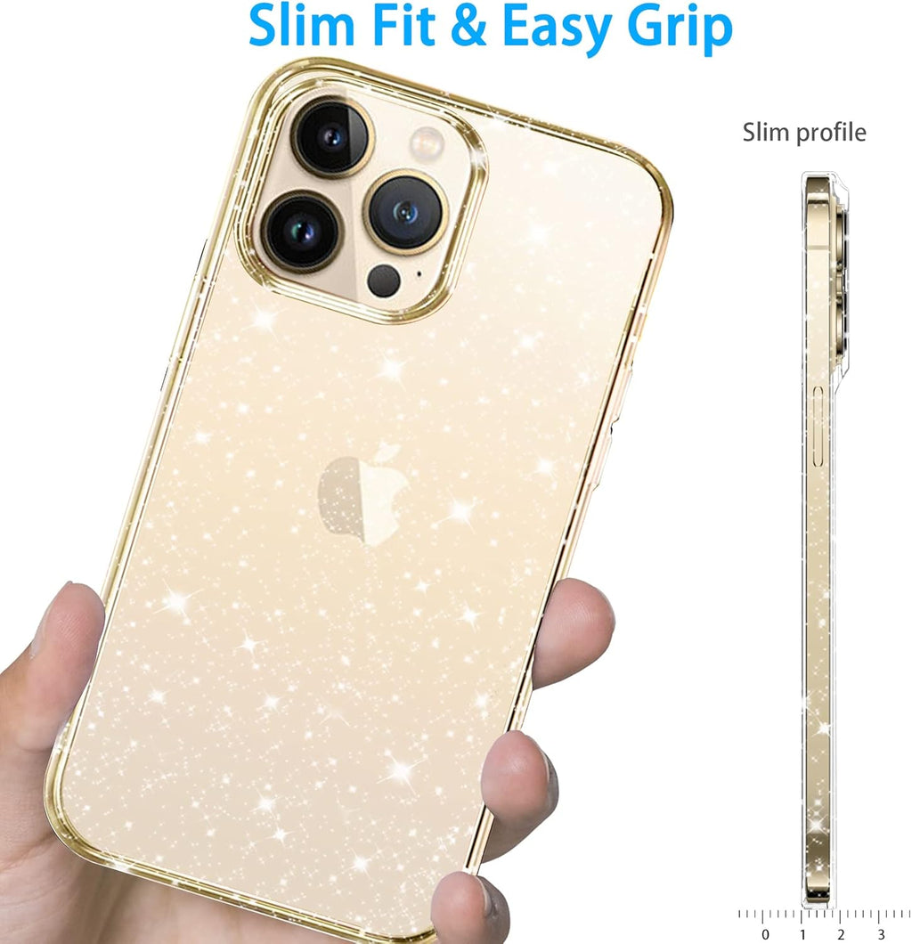 Entronix Case Compatible with iPhone 11 Pro Max - [Hard Back] Glitter Clear