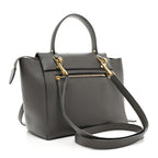 Grained Calfskin Micro Belt Bag Grey