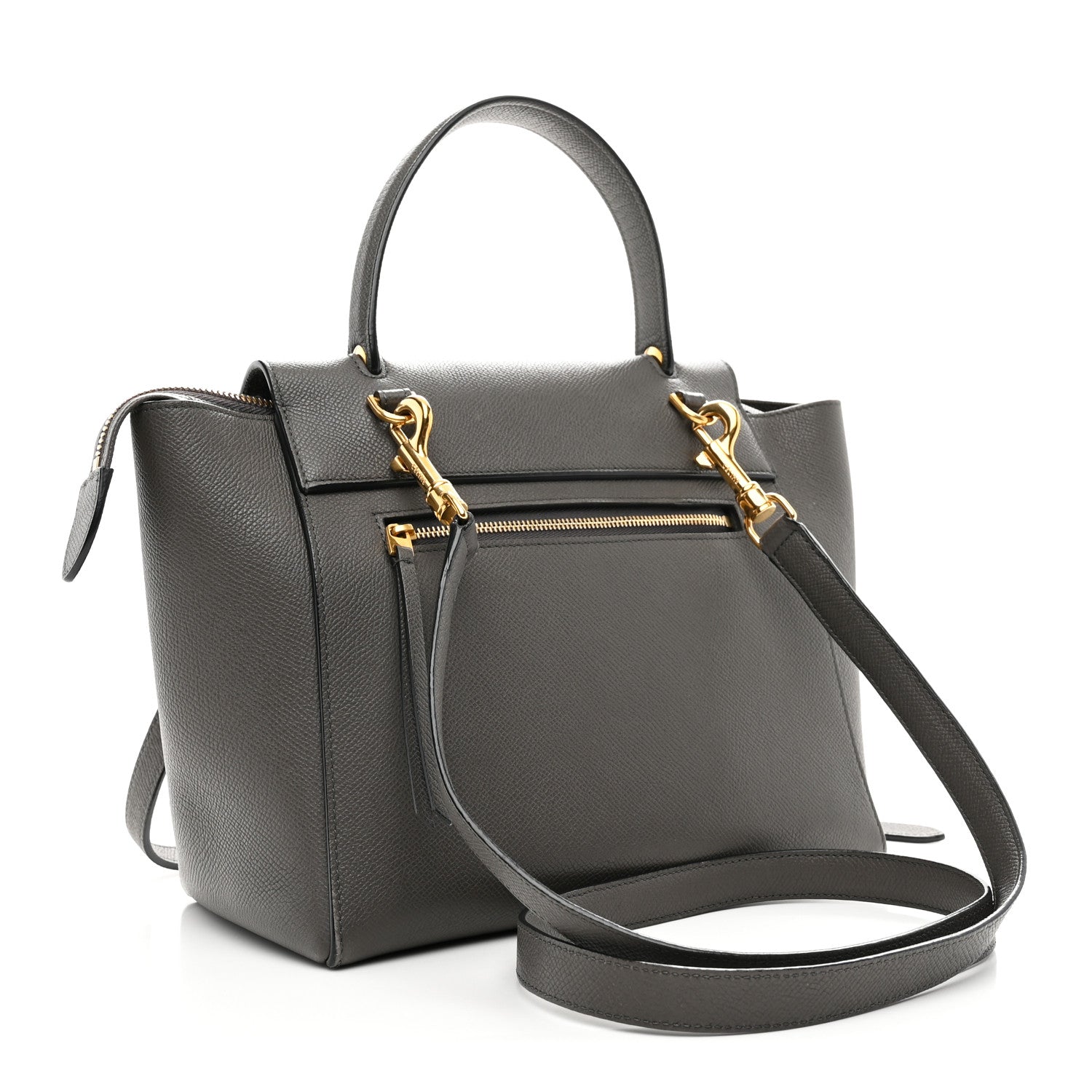 Grained Calfskin Micro Belt Bag Grey