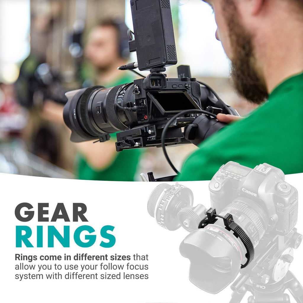 Movo FR3 Adjustable Follow Focus Ring Gear Set