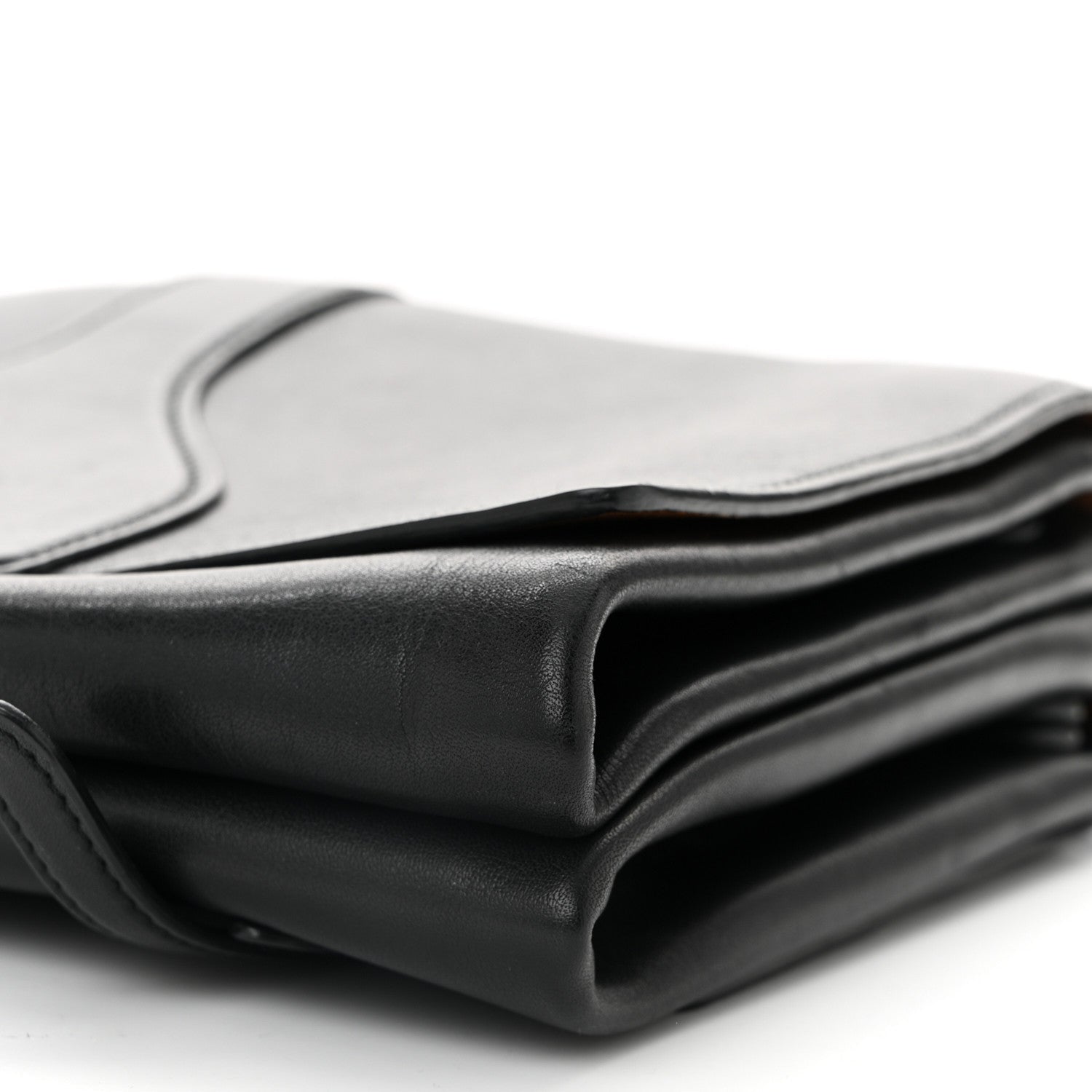Vitello Soft Chain Flap Bag Black