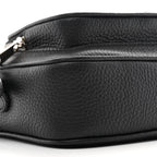 Grained Calfskin Small Camera Bag Black