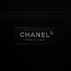 Lambskin Quilted Grip Clutch Black