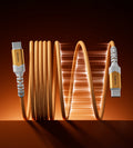 KUXIU 240W 4.92/1.5m Magnetic Auto-Coiling Cable - Cosmic Orange