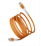 KUXIU 240W 4.92/1.5m Magnetic Auto-Coiling Cable - Cosmic Orange