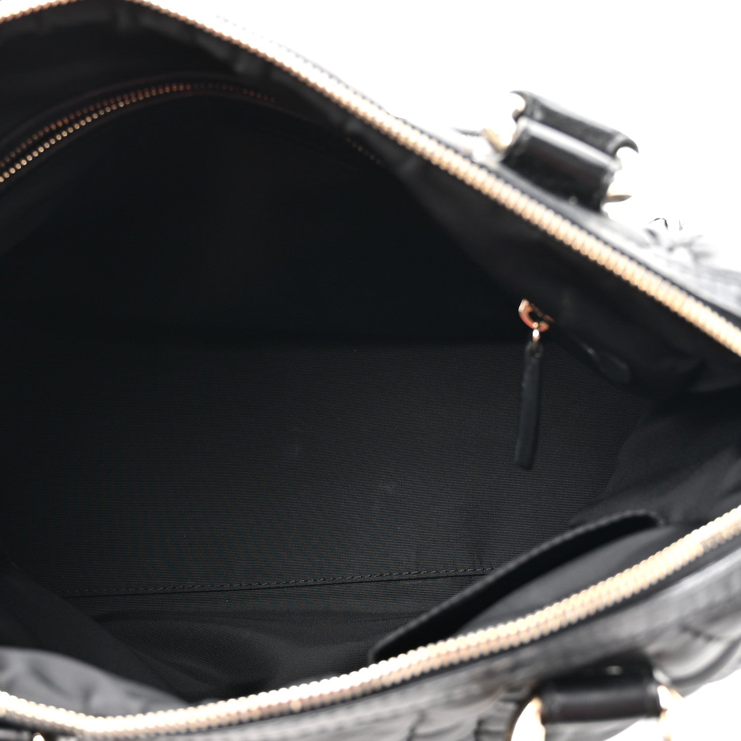 Lambskin Cannage Side Pocket Satchel Black