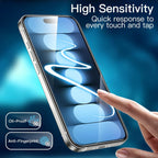 SAHARA - ZeroDamage Ultra-Strong Tempered Glass Screen Protector (2-Pack) - iPhone 15 Pro Max