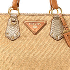 Jute Snakeskin Tote Oro