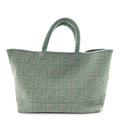 Cashmere Knit FF Large Shopper Tote Verde Islanda