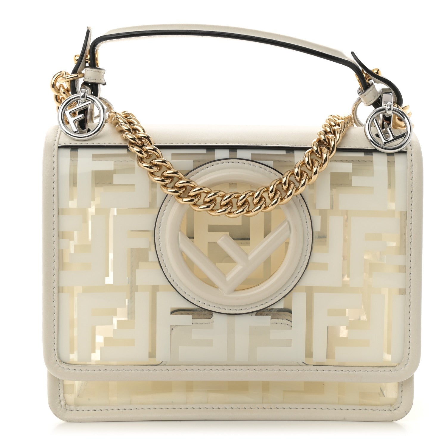 TPU FF Vitello Century F is Fendi Small Kan I Shoulder Bag White
