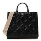 Calfskin GG Matelasse Tote Bag Black