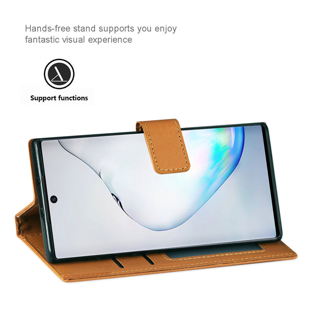 Reiko Samsung Galaxy Note 10 3-In-1 Wallet Case In Brown