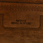 Shiny Calfskin Puzzle Fold Pouch Vetiver
