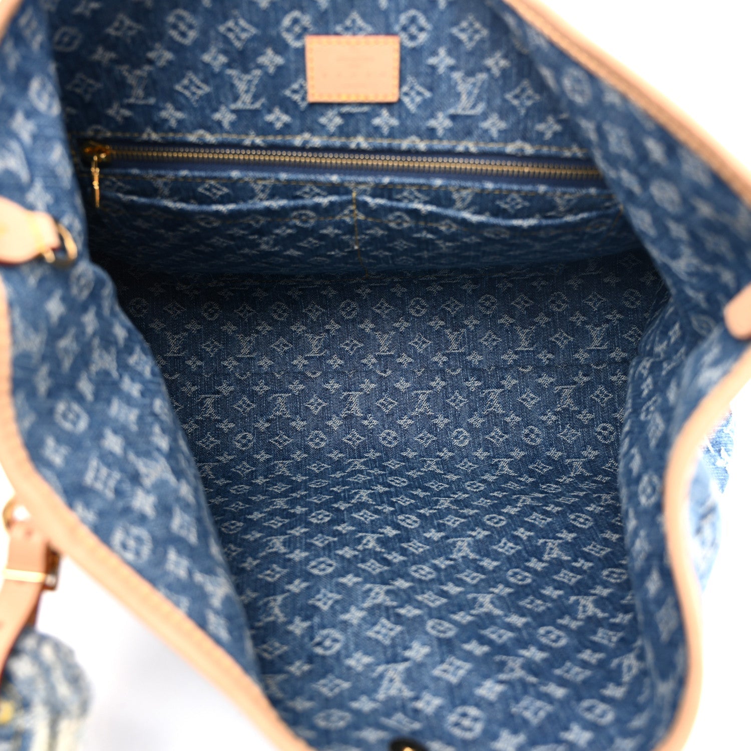 Monogram Denim CarryAll MM Blue