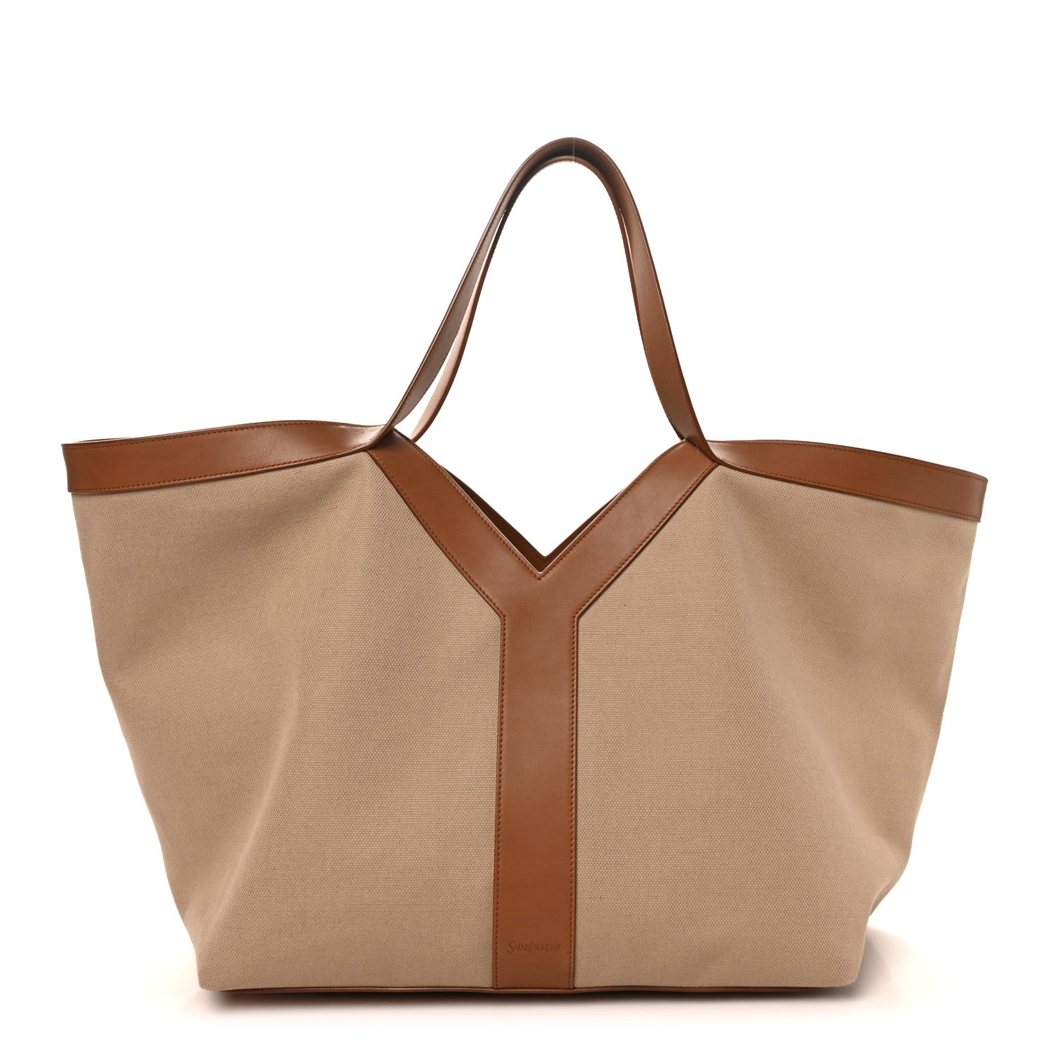 Canvas Calfskin Y Tote Desert Dust Brick