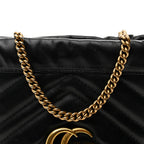 Calfskin Matelasse Mini GG Marmont 2.0 Bucket Bag Black