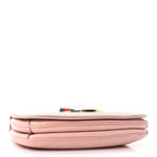 Roxy Calfskin Web Medium Blondie Top Handle Shoulder Flap Bag Powder Pink