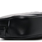 Calfskin Matelasse Monochrome Monogram Mini Lou Camera Bag Black