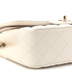 Caviar Quilted Small Double Flap White