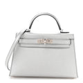 Metallic Chevre Chamkilight Mini Kelly Sellier 20 Argent