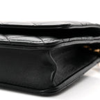Lambskin Quilted Wallet On Chain WOC Black