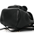 Lambskin Quilted Small Duma Drawstring Backpack Black