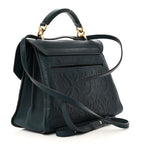 Calfskin Embossed Small Margot Top Handle Divisa Green