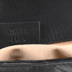 Calfskin Matelasse Super Mini GG Marmont Shoulder Bag Black