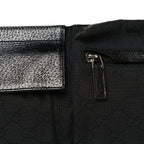 GG Monogram Double Pocket Belt Bag Black