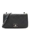 Calfskin Diamond Embossed New Chic Flap Blue