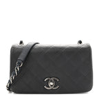 Calfskin Diamond Embossed New Chic Flap Blue