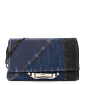 Denim Calfskin The Story Shoulder Bag Blue