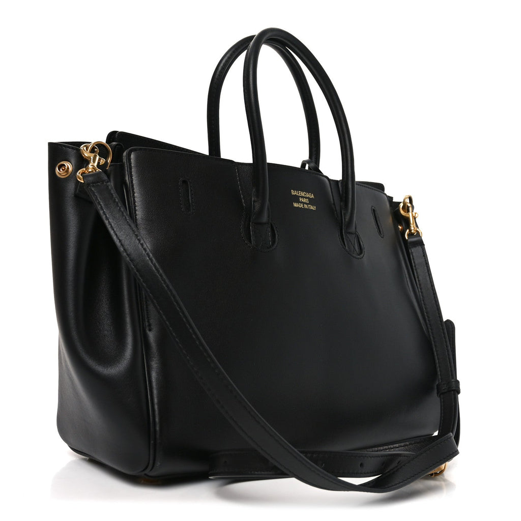 Smooth Calfskin Small Bel Air Carry All Bag Black