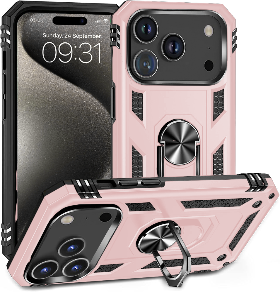 Entronix Case Compatible with iPhone 17 Pro Max - Dual-Layer Guard Gripstand