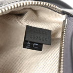 GG Supreme Monogram Textured Dollar Calfskin Ophidia Belt Bag Grey Black Graphite Grey