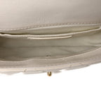 Lambskin Quilted Small My Precious Flap White