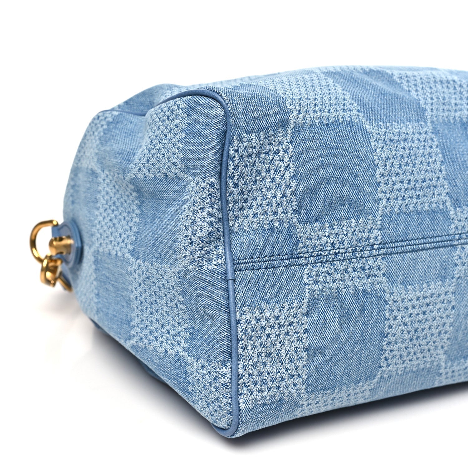 Damier Denim 3D Speedy Bandouliere 30 Denim Blue