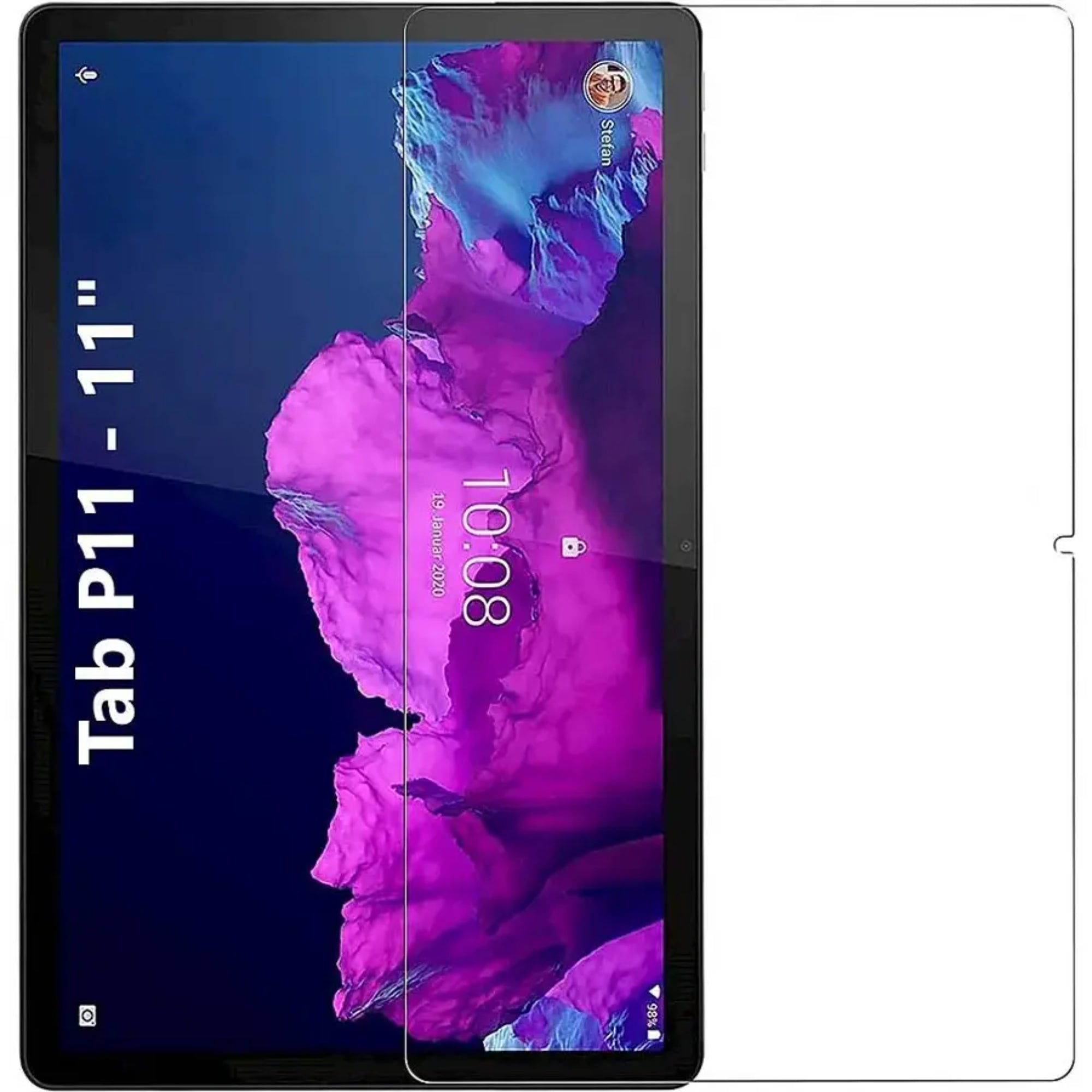 SAHARA - ZeroDamage Ultra Strong Tempered Glass Screen Protector for Lenovo Tab P11 - Clear