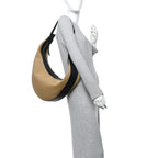 Canvas Calfskin August Hobo Beige