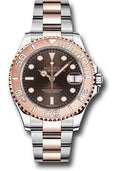 Rolex Steel and Everose Gold Rolesor Yacht-Master 37  - Chocolate Dial - 268621