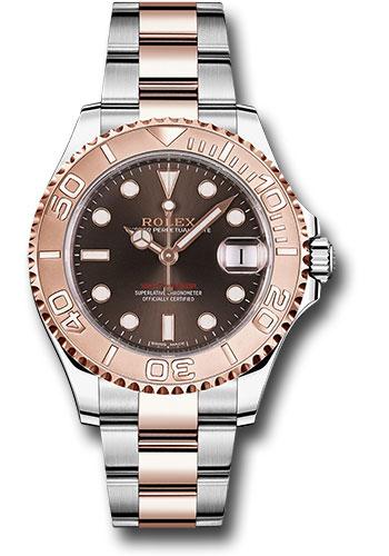 Rolex Steel and Everose Gold Rolesor Yacht-Master 37  - Chocolate Dial - 268621