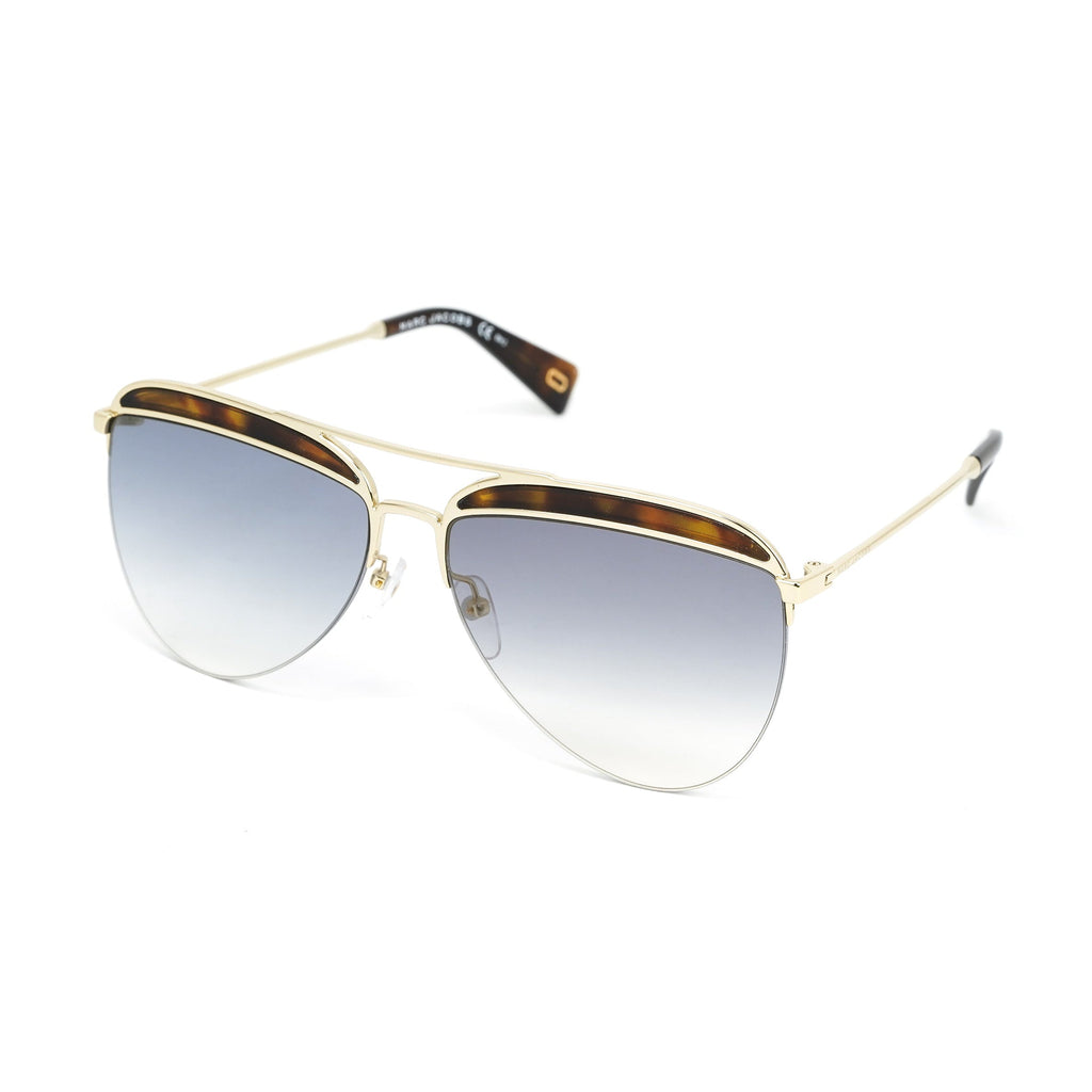 Marc Jacobs Women's Pilot Sunglasses Gold Gradient Blue Havana