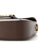 Monogram Jumbo GG Textured Dollar Calfskin Web Mini Horsebit 1955 Shoulder Bag Camel Ebony New Acero
