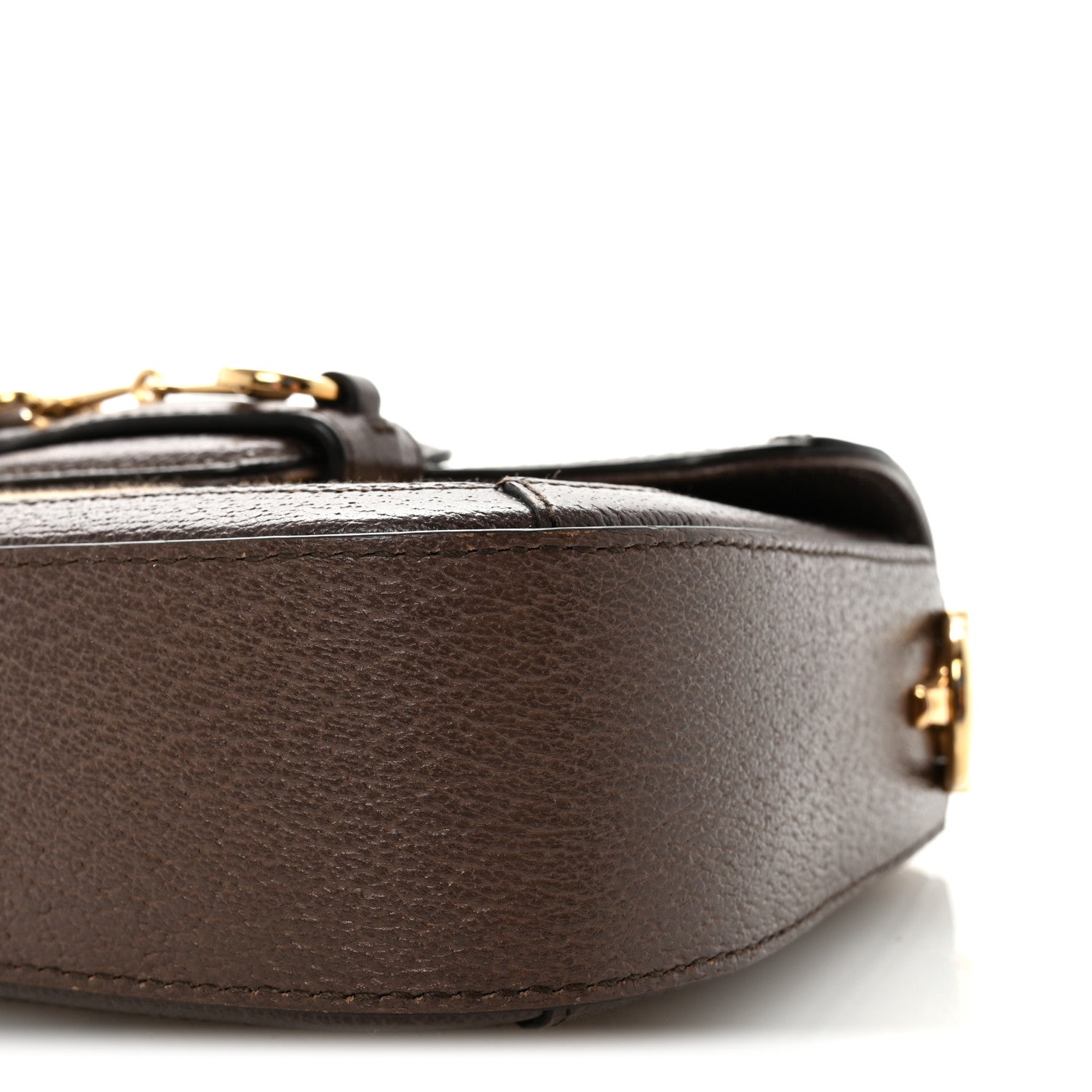 Monogram Jumbo GG Textured Dollar Calfskin Web Mini Horsebit 1955 Shoulder Bag Camel Ebony New Acero