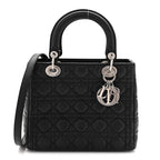 Lambskin Cannage Medium Lady Dior Black