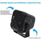 4-Inch 100W Heavy-Duty Waterproof Marine Bluetooth Speakers for Surface Mounting on Campers, Skid Steers, ATVs, UTVs, RZRs, and Golf Carts