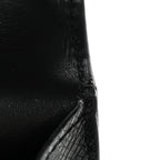Coated Bark Calfskin Sunset Chain Wallet Black
