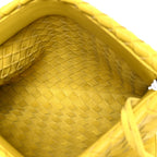 Nappa Intrecciato Fold Clutch Lemon