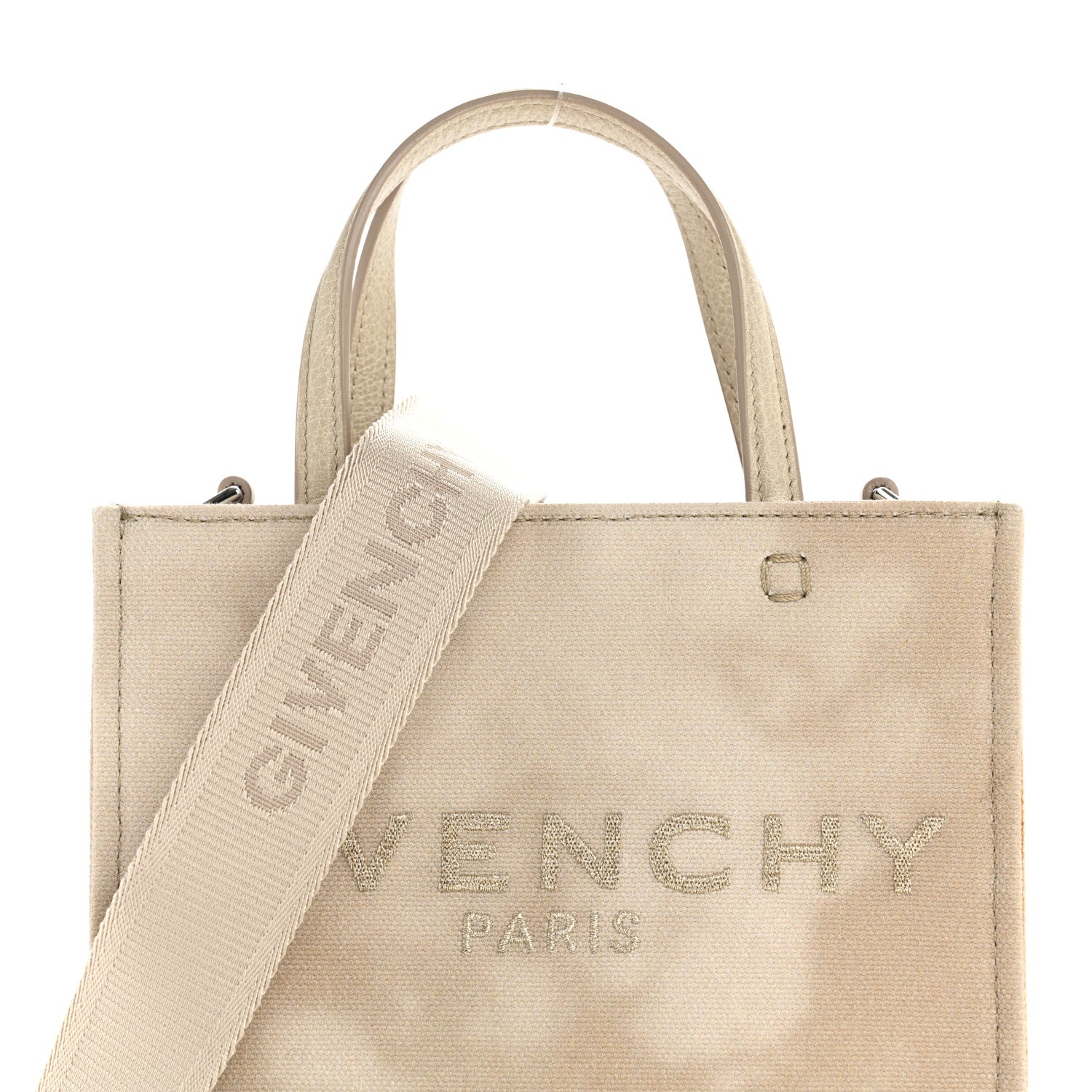 Tie Dye Canvas Mini G Shopping Tote Beige